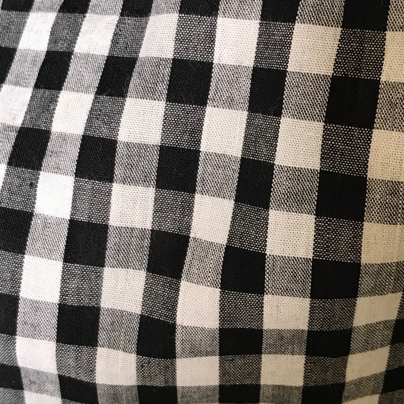 🏵️donated 10/25 Plus Size Gingham Off-Shoulder Shift Dress 2x Blk - Picture 6 of 6